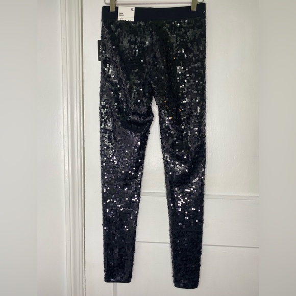 Express NWT Sequin Black Women's Skinny Legging Pants - Picture 9 of 9